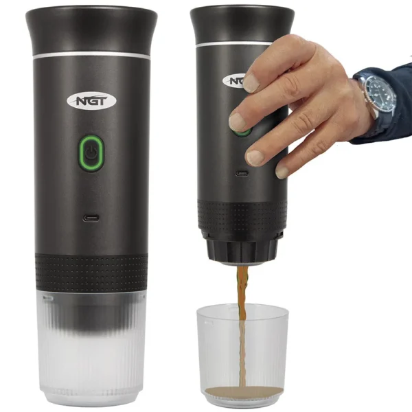 NGT Portable Espresso Coffee Machine - USB Rechargable with Full Heating and Extraction (Black) - Image 2