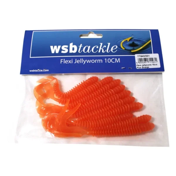 WSB FLEXI JELLYWORM 10CM FLUO ORANGE